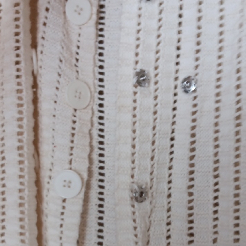 Cream Open-Knit Sweater - Picture 8 of 13